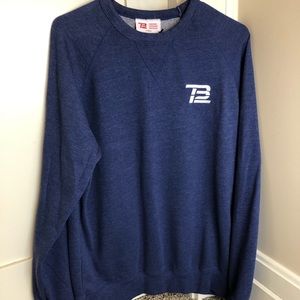 Tom Brady TB12 Crewneck Heather Blue Size Large